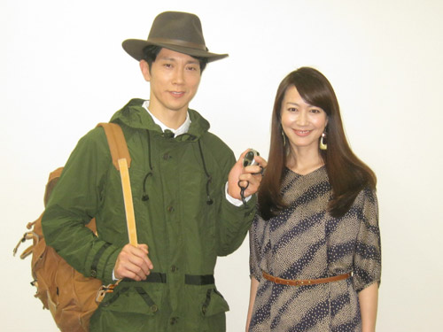 フジテレビのスペシャルドラマ「塔馬教授の天才推理」制作発表に出席した佐々木蔵之介（左）と森口瑶子