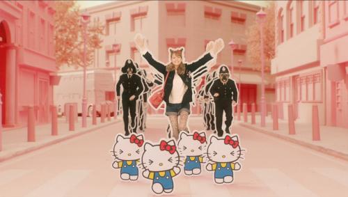 【画像・写真】髪型にも注目！トリンドル玲奈、ＣＭでキティちゃんと共演