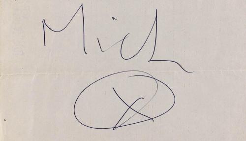 ローリング・ストーンズのミック・ジャガーが、昔の恋人に宛てた手紙に記したサイン