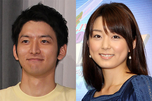 結婚したことを発表したフジテレビの生田竜聖アナと秋元優里アナ