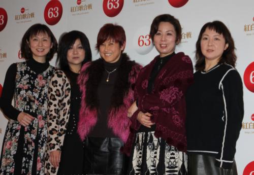 「プリンセス・プリンセス」の（左から）今野登茂子、中山加奈子、岸谷香、渡辺敦子、富田京子