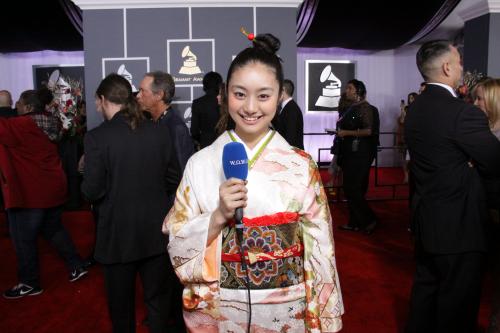 【画像・写真】忽那汐里　あでやか振り袖でグラミー賞レポート