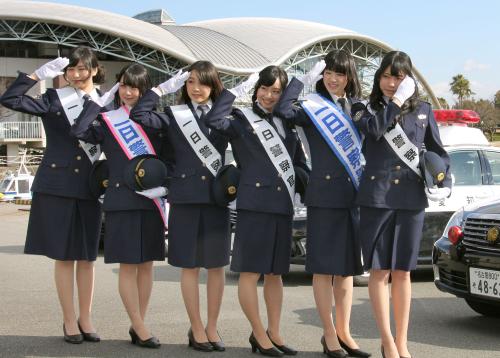 【画像・写真】ＳＫＥが一日署長　ちゅり、愛知県の空き巣被害の多さにショック