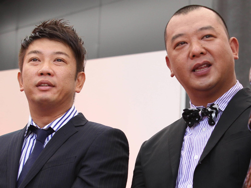 中島知子のブログについて胸中を語った「ＴＫＯ」木本武宏（左）、木下隆行