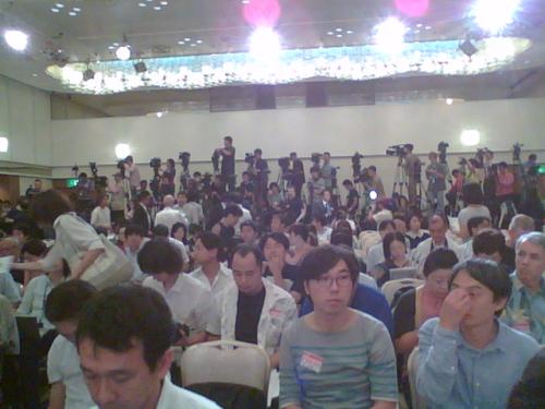 ６００人を超す報道陣が集まった宮崎駿監督の引退会見