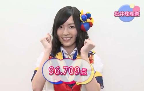 【画像・写真】松井珠理奈　１人カラオケで恋チュン「９６．７０９点」