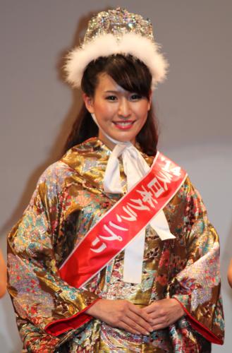 「第４６回　ミス日本グランプリ決定コンテスト２０１４」で４６代目のミス日本グランプリに輝いた沼田萌花さん