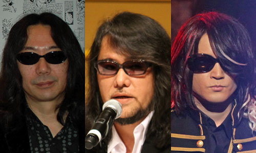 そろってロン毛にサングラス…中央が佐村河内氏、左がみうらじゅん氏、右がＲｅＶＯ