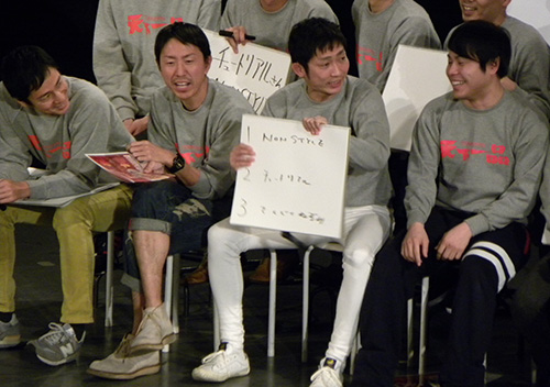 イベントに出席した（左から）チュートリアル・徳井と福田、ＮＯＮ　ＳＴＹＬＥ・石田と井上