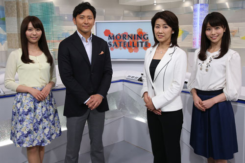 ｎｅｗｓモーニングサテライト のメンバー 左から 瀧口友里奈 テレビ東京 林克征アナウンサー 佐々木明子アナウンサー 伊藤京子 ｃ テレビ東京 スポニチ Sponichi Annex 芸能