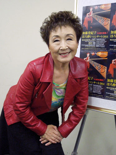 デビュー５０周年を迎え、恒例の「ほろ酔いコンサート」への意気込みを語る加藤登紀子