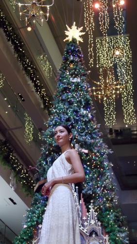 【画像・写真】菜々緒、純白ドレスで点灯式　クリスマスは「おそらくお仕事」