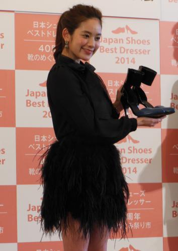 「日本シューズベストドレッサー賞」で大賞を受賞した筧美和子