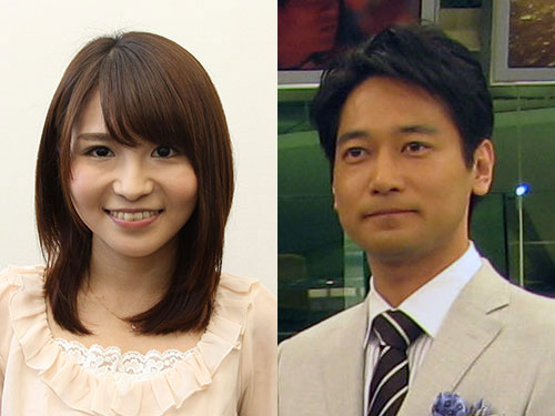 番組降板を発表した気象予報士の岡村真美子さん（左）と佐藤大介さん
