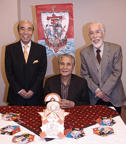 本紙対談で集まった（左から）横山ノックさん、桂米朝さん（中央）、喜味こいしさん