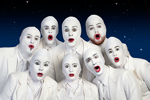 【画像・写真】謎の白ずくめ芸人は誰？舞台「ボカ・ピープル」ＰＲ大使就任