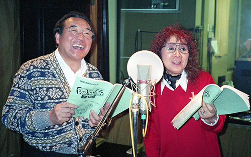 ９６年、野沢雅子と「ドラゴンボール　最強への道」でアフレコを行った愛川欽也さん