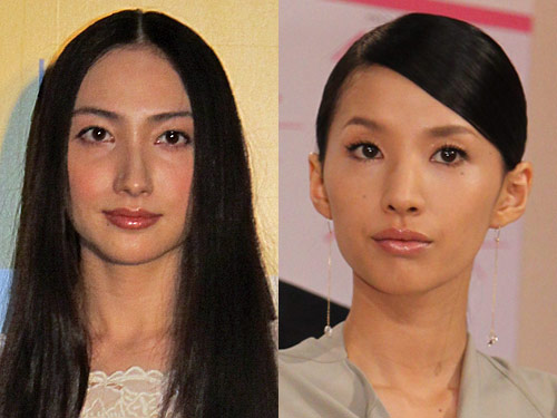 日本テレビ「恋愛時代」を降板した香椎由宇（左）と代役に決まった芦名星