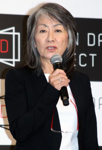 「ジャパンデイ　プロジェクト」の事業発表会見に出席した奈良橋陽子さん