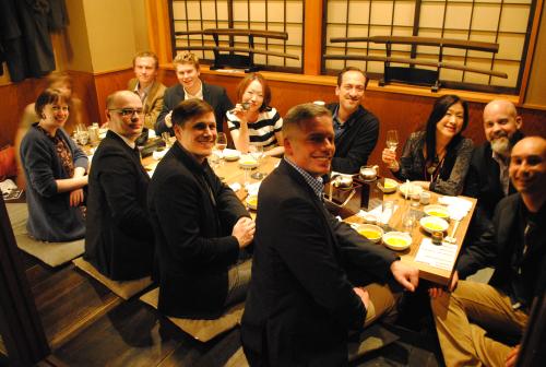 ニューヨーク出店のため、米大使館関係者を集めて東京・六本木の「料理屋　三船」で開かれた試食会