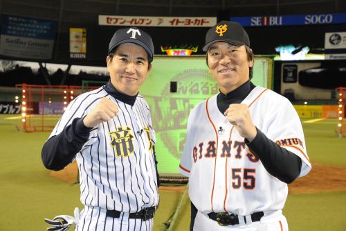 「とんねるずのスポーツ王」で石橋貴明（左）と対戦した松井秀喜氏