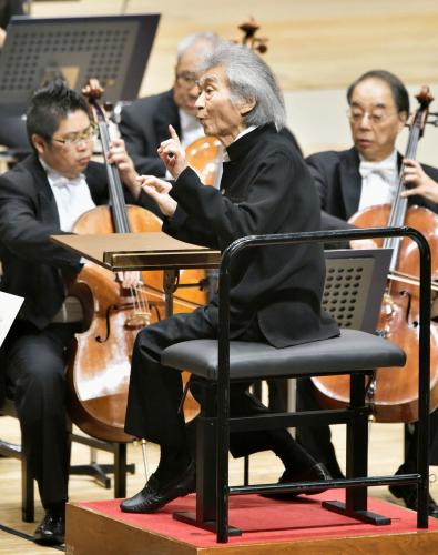 セイジ・オザワ松本フェスティバルでオーケストラを指揮する小澤征爾さん（代表撮影）