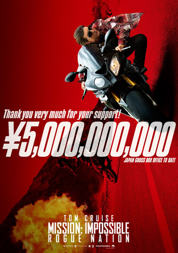 【画像・写真】「Ｍ：Ｉ」最新作　興行収入５０億円突破　シリーズ全５作で達成