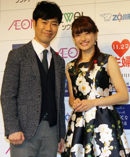 パートナー・オブ・ザ・イヤー２０１５授賞式に出席した藤井隆・乙葉夫妻
