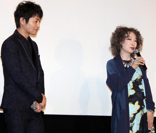 映画「俳優亀岡拓次」完成披露試写会に出席した安田顕と三田佳子