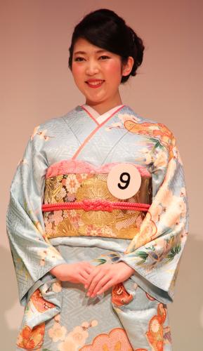 ＜第４８回ミス日本コンテスト２０１６＞「ミス着物」に選ばれた織茂璃穏