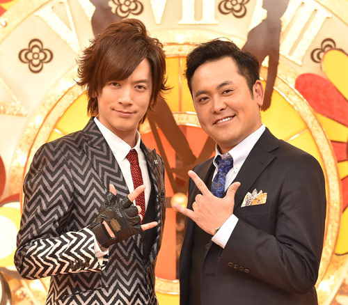 ＴＢＳの新バラエティー番組「７時にあいましょう」のＭＣとしてタッグを組むＤＡＩＧＯ（左）と有田哲平