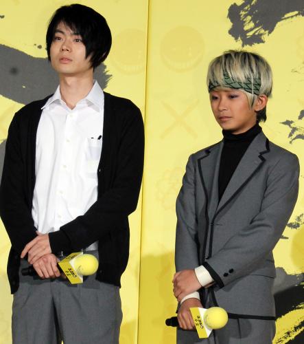 映画「暗殺教室」イベントに出席した（左から）菅田将暉、加藤清史郎