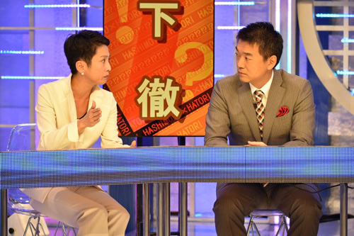 「橋下×羽鳥の番組」で議論を交わす民進党の蓮舫代表代行（左）と橋下徹氏（C）テレビ朝日