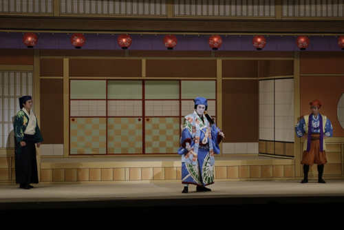 歌舞伎「石川五右衛門」で共演した（左から）山田純大、市川海老蔵、前野朋哉（Ｃ）博多座