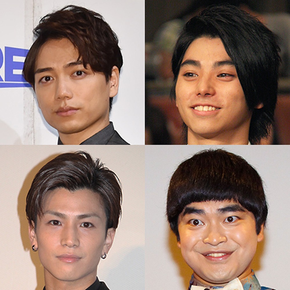 活躍を見せた（左上から時計回り）俳優の山崎育三郎、村上虹郎、加藤諒、岩田剛典