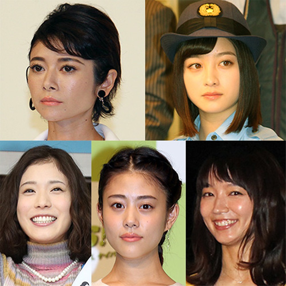 夏ドラマに出演中の（左上から時計回り）真木よう子、橋本環奈、吉岡里帆、高畑充希、松岡茉優