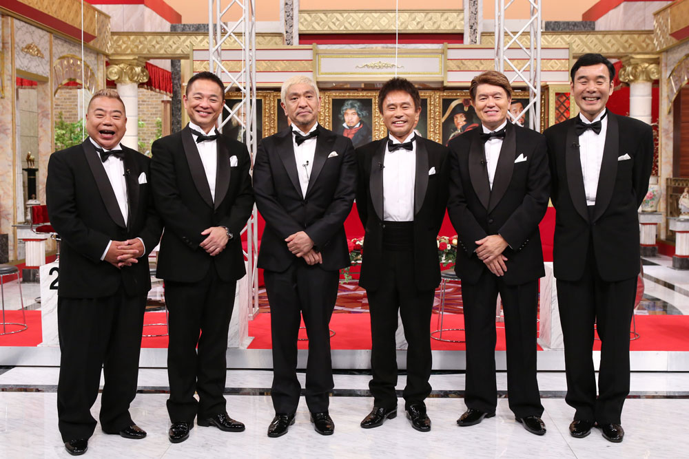 （左から）出川哲朗、恵俊彰、松本人志、浜田雅功、ヒロミ、肥後克広（Ｃ）日本テレビ