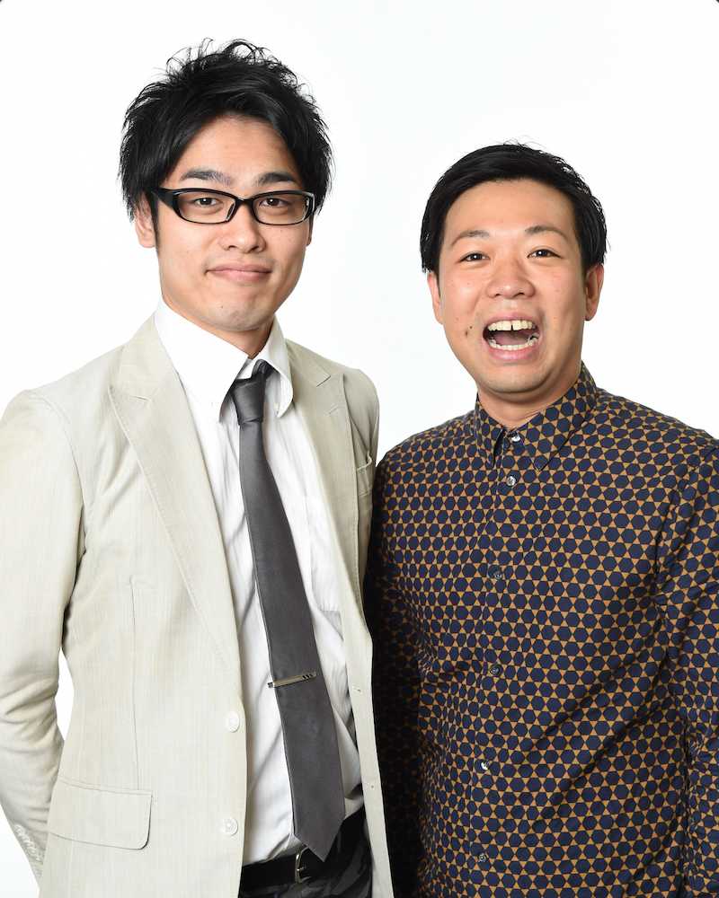 活動拠点を地元の名古屋に移し、コンビ名を「デラスキッパーズ」に改名するオナジミチの町田康介（左）とトシボーイ