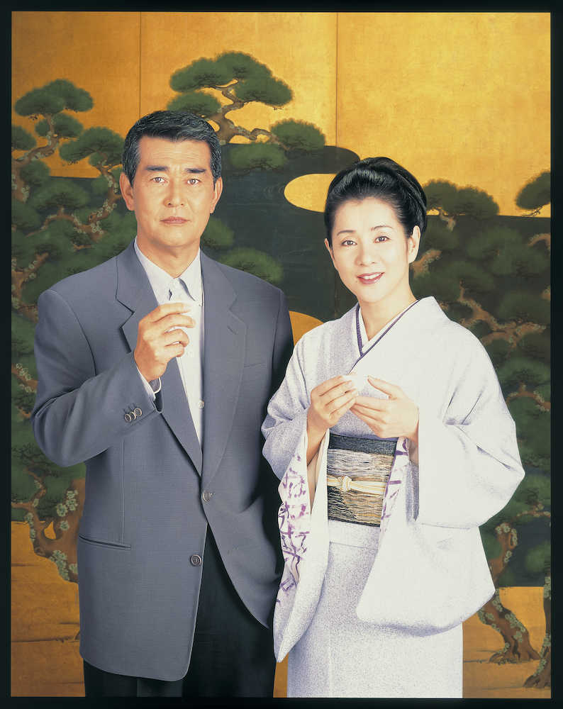 松竹梅のＣＭ初共演となった１９９８年当時の渡哲也と吉永小百合