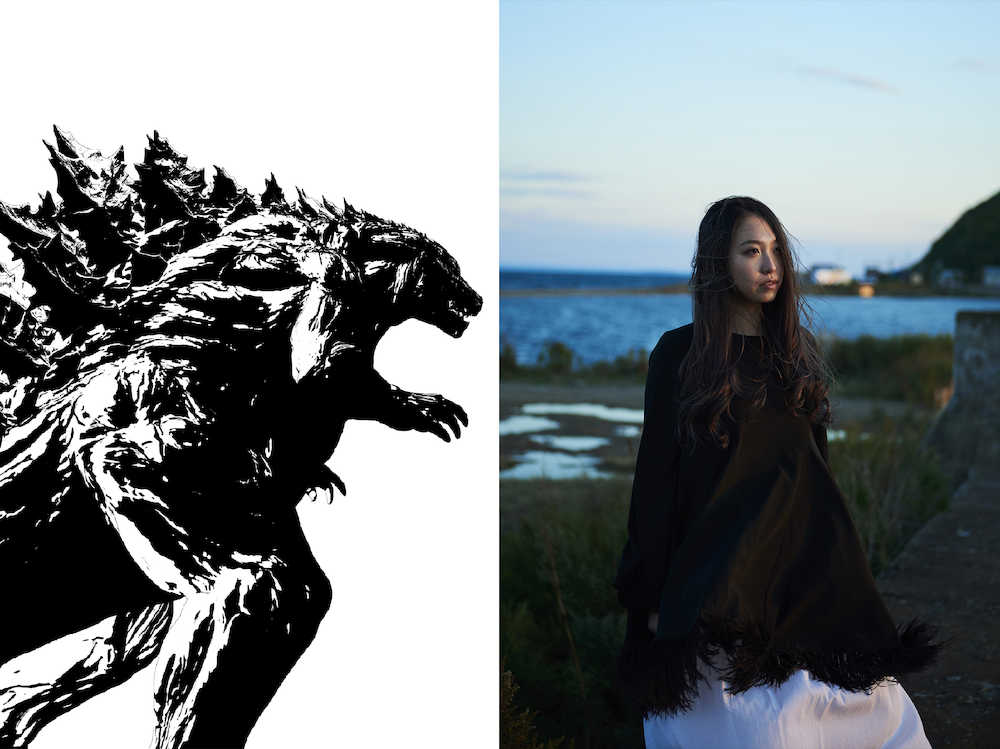 【画像・写真】アニメ映画「ＧＯＤＺＩＬＬＡ　怪獣惑星」の主題歌を歌うＸＡＩ（サイ）とアニメのゴジラ