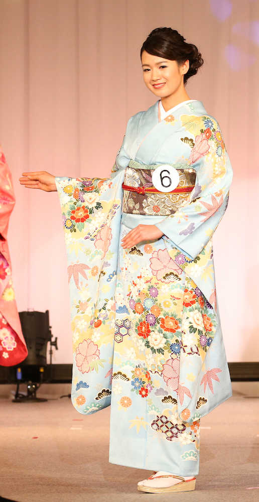 【画像・写真】ミス着物は岡部七子さん　ファイナリスト最年少の東大生