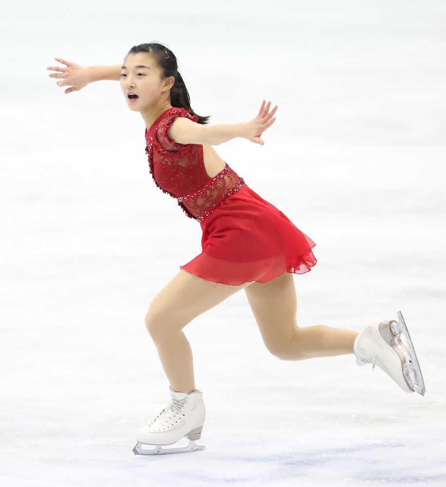 【画像・写真】＜フィギュアスケート四大陸選手権第３日＞フリーに向け練習する坂本花織（撮影・小海途　良幹）