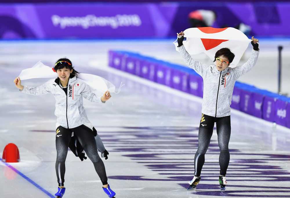 【画像・写真】小平銀＆美帆銅　平昌Ｓスケート女子1000、今大会最高24.9％