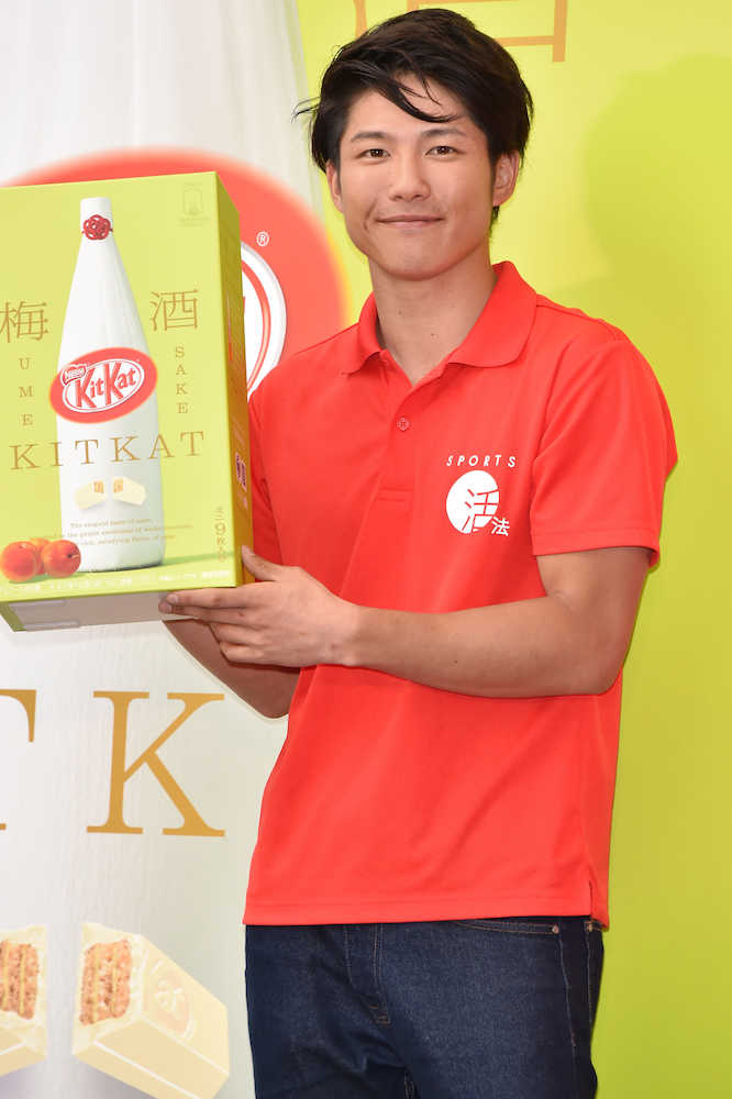 「キットカット　梅酒」新製品発表・試食会に出席した成田緑夢