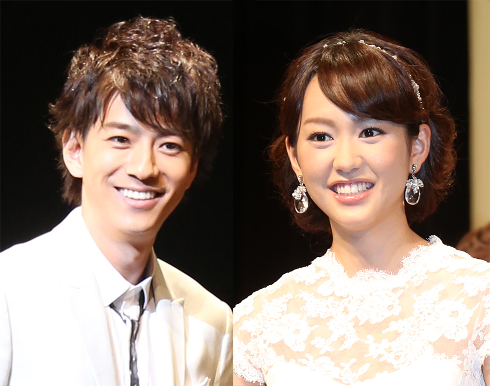 結婚を発表した俳優の三浦翔平（左）と女優の桐谷美玲