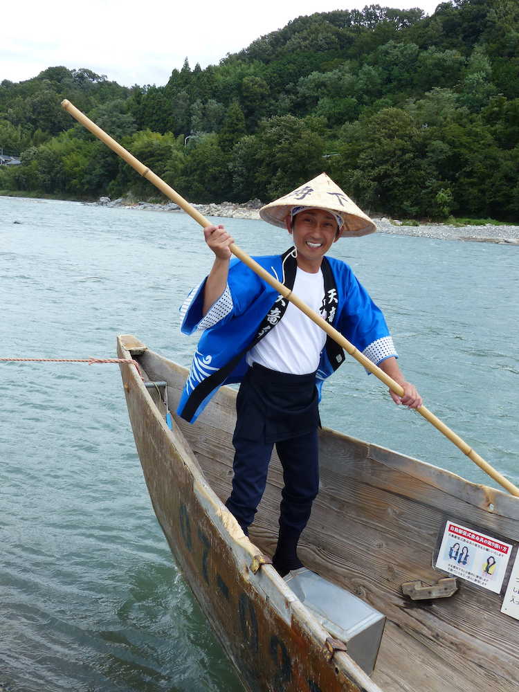 【画像・写真】福田こうへい　天竜川の船下り挑戦、同じ東北　金足農誇らしい