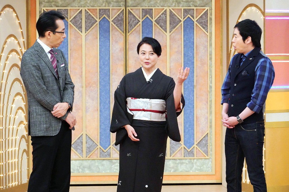 「開運！なんでも鑑定団」に出演する、左から福澤朗、杉田かおる、今田耕司（Ｃ）テレビ東京