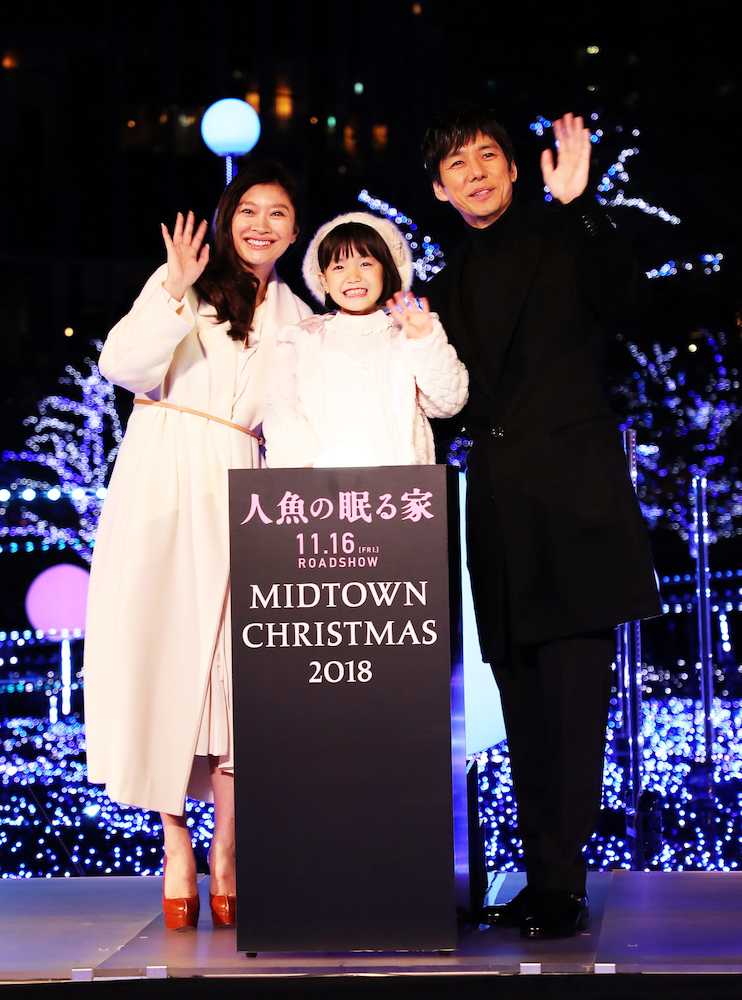 【画像・写真】篠原涼子らＸｍａｓイルミ点灯式　１９万球のＬＥＤに「メルヘンチックでステキ」