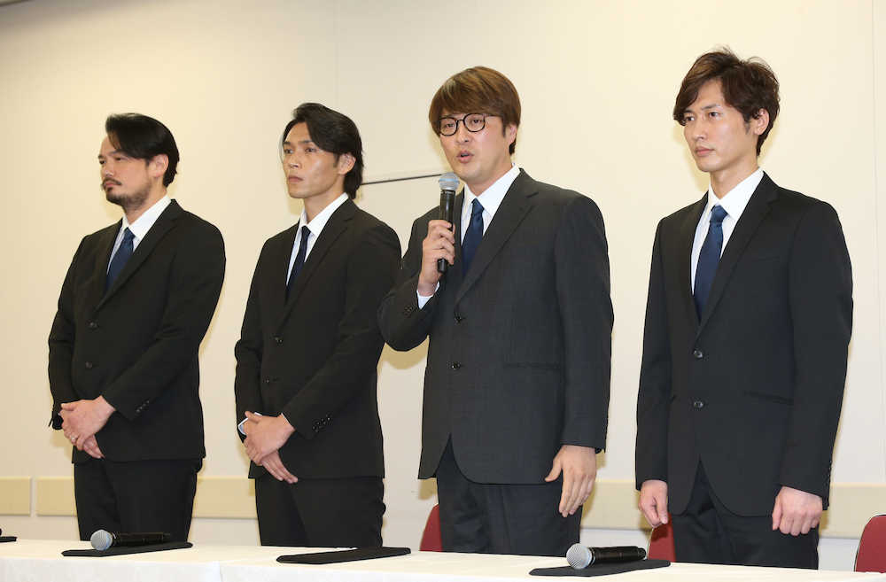 【画像・写真】純烈会見　「Ａ子さんとの誓約書は友井側から流出」リーダー酒井が明言