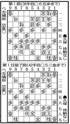 【画像・写真】王将戦第２局第１日指し手